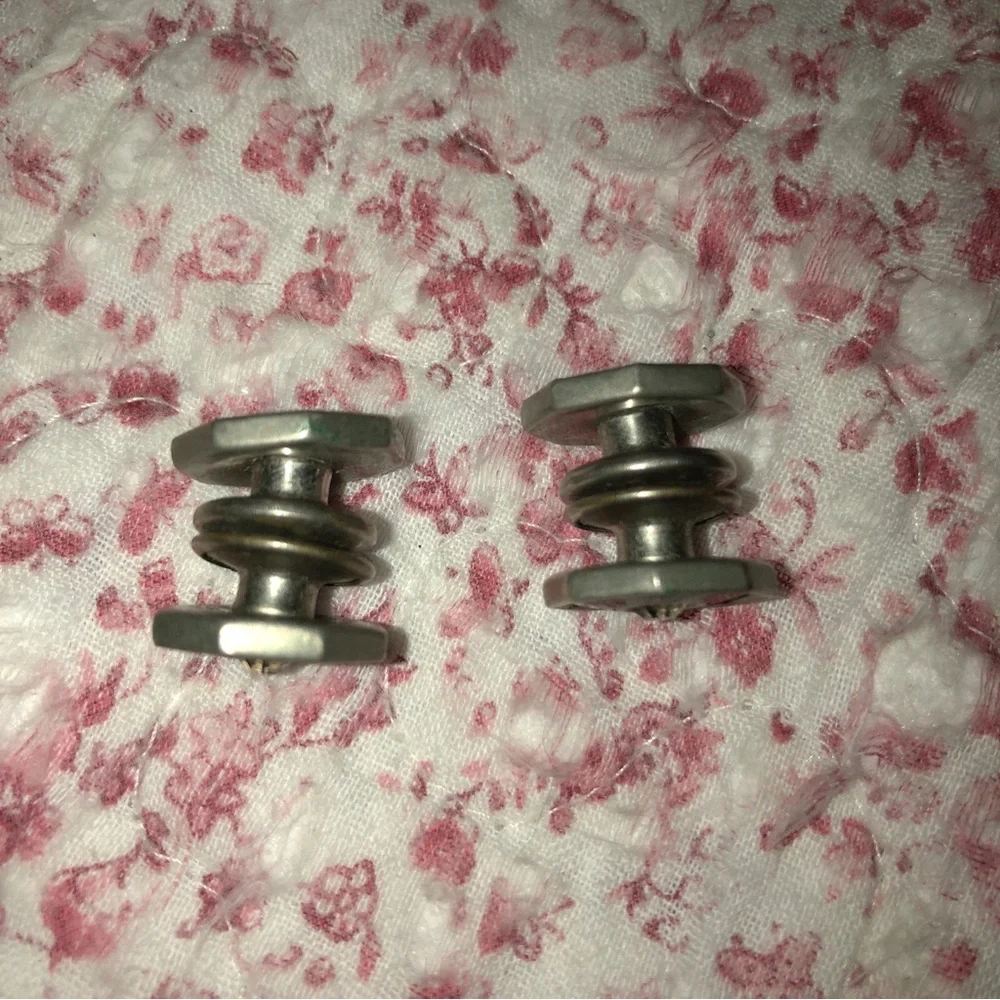 Vintage Black Onyx and Silver Cuff Links